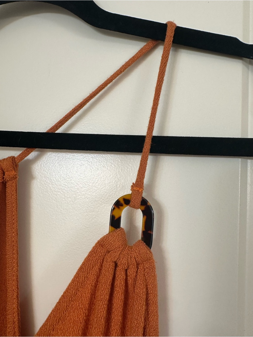 Blu Pepper Orange Knot Front Tank Top with Tortoise Accent Rings - Picture 8 of 11